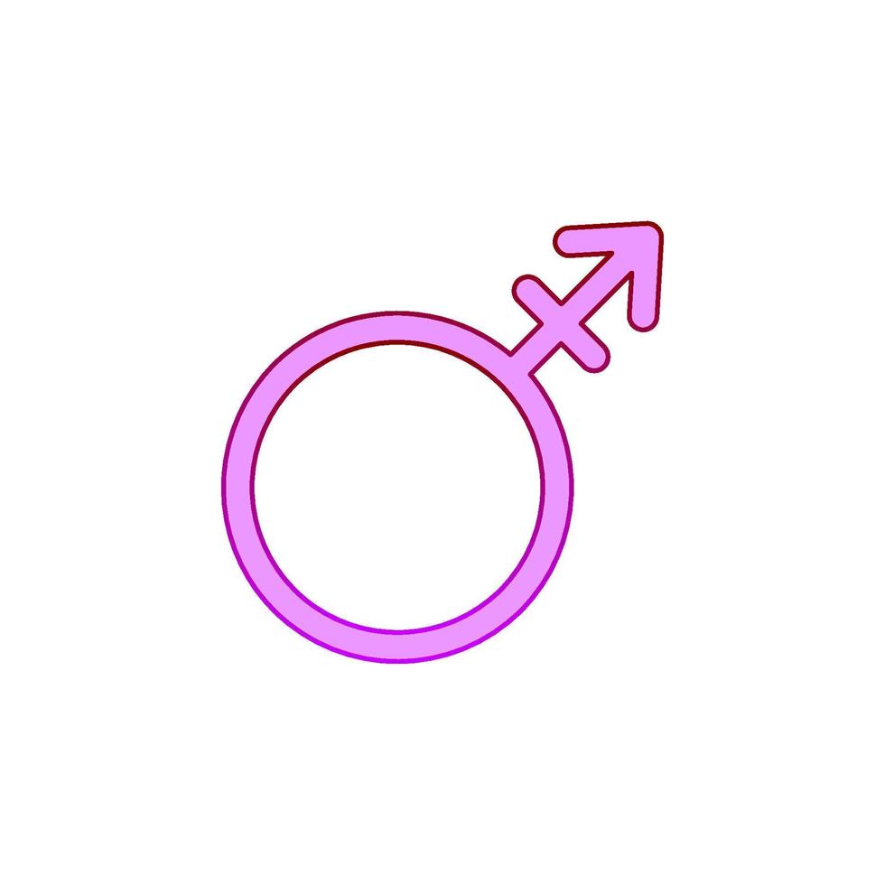 Androgyny, pride day vector icon illustration