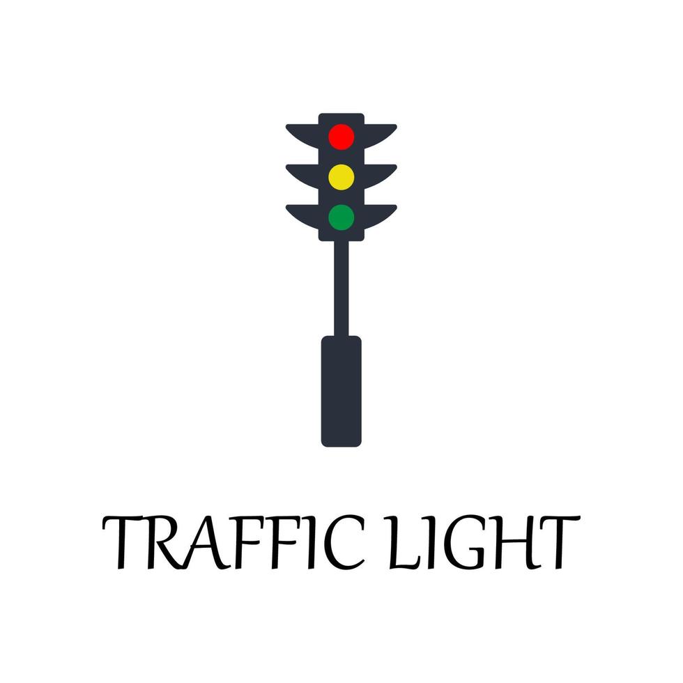 colored traffic light vector icon illustration