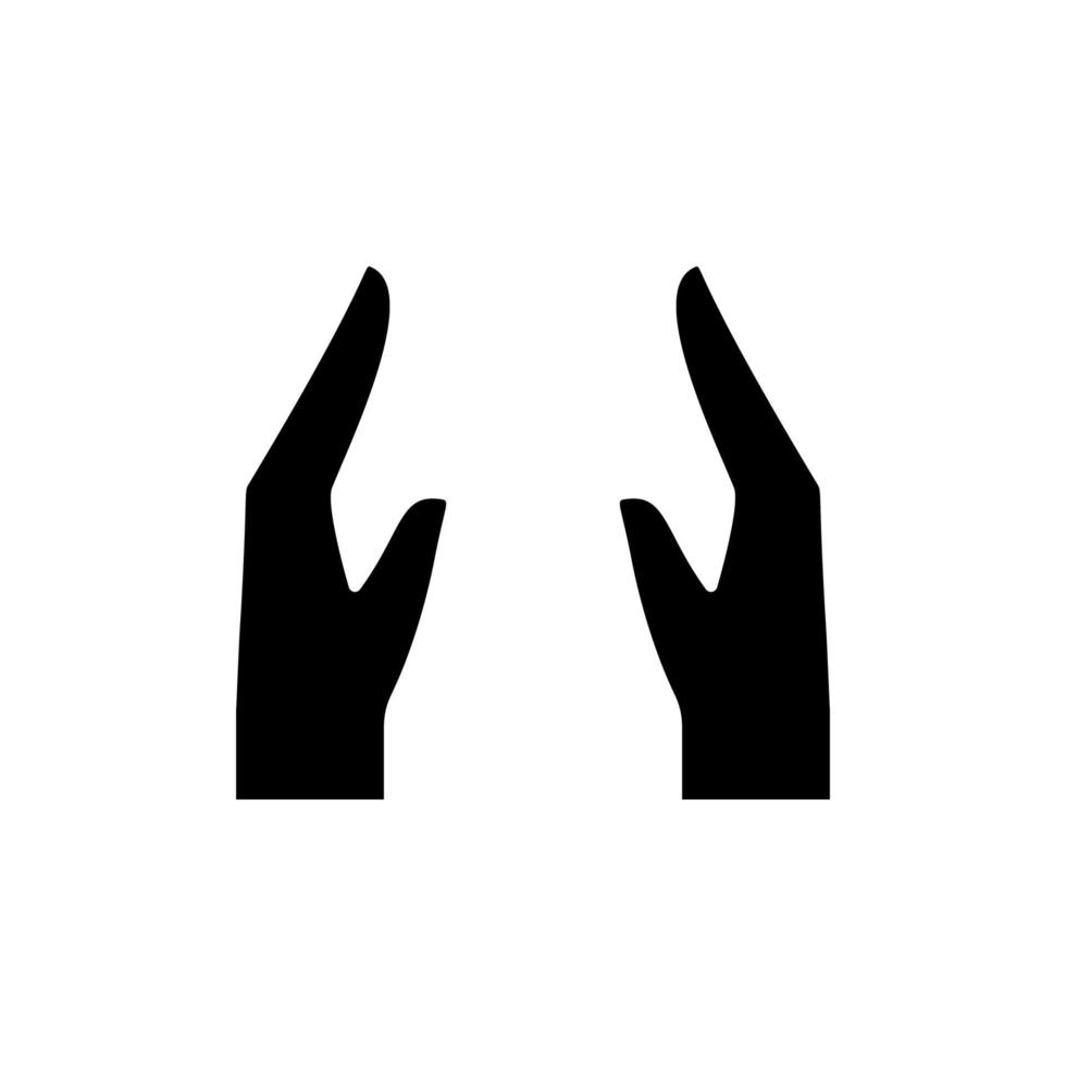 Hand, fingers, gesture, keep vector icon illustration