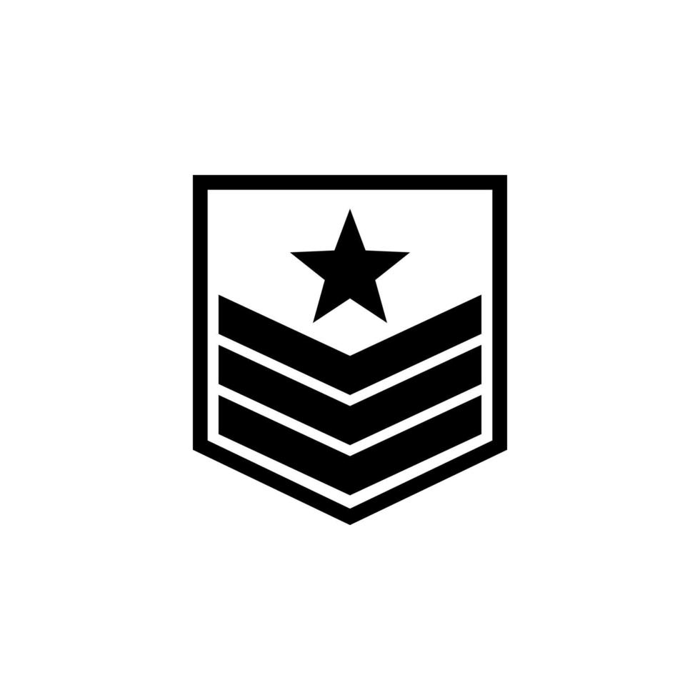 military badge on the sleeve vector icon illustration