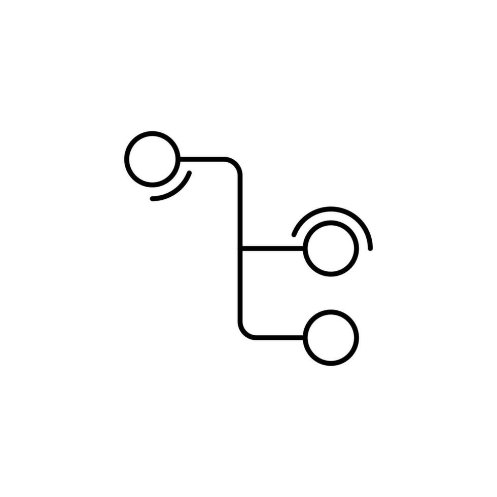 Connection, circles, networking vector icon illustration