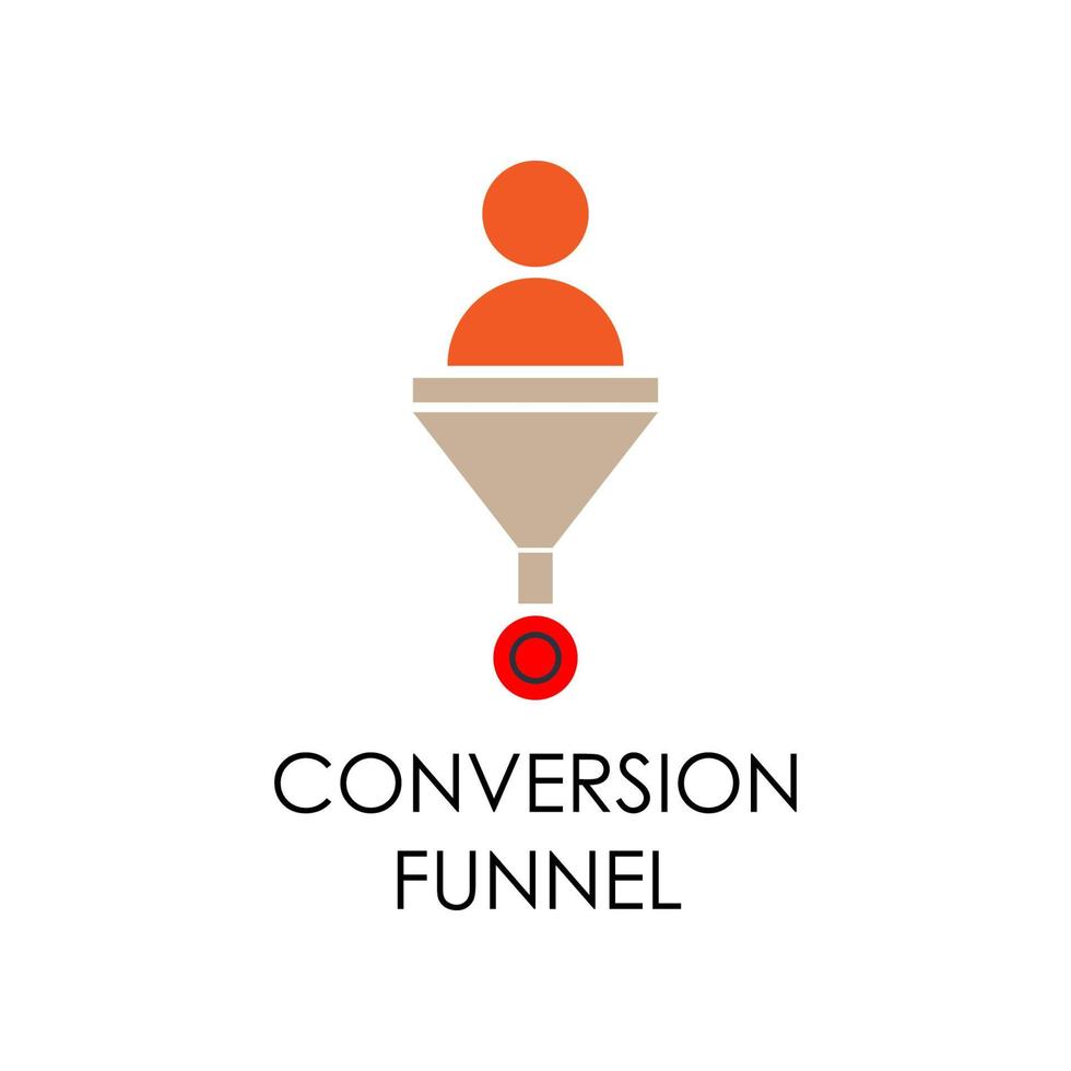 colored conversation funnel vector icon illustration