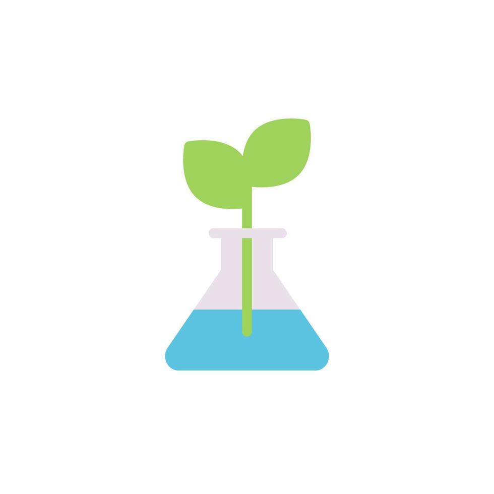 Plant, flask vector icon illustration