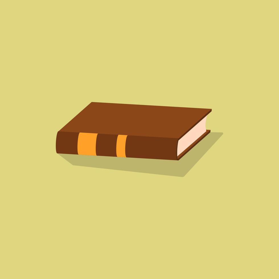 book on the table flat vector icon illustration