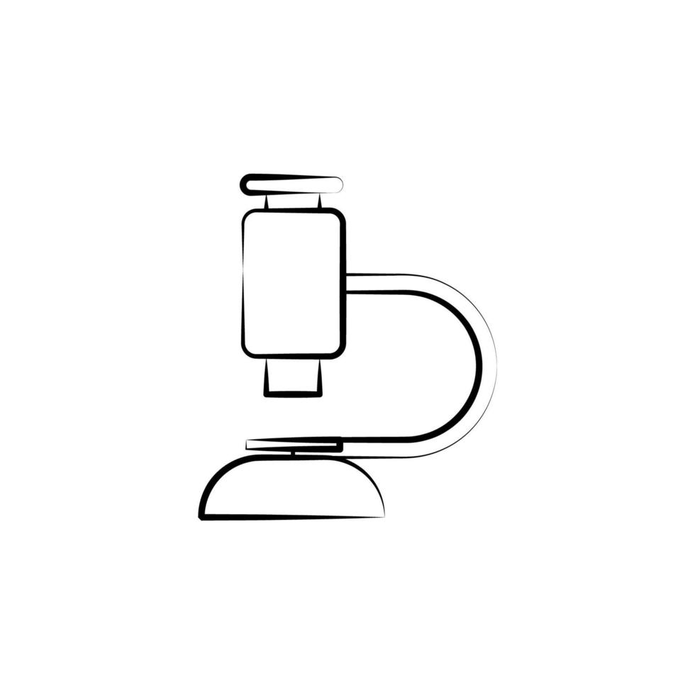 Microscope, scientific vector icon illustration