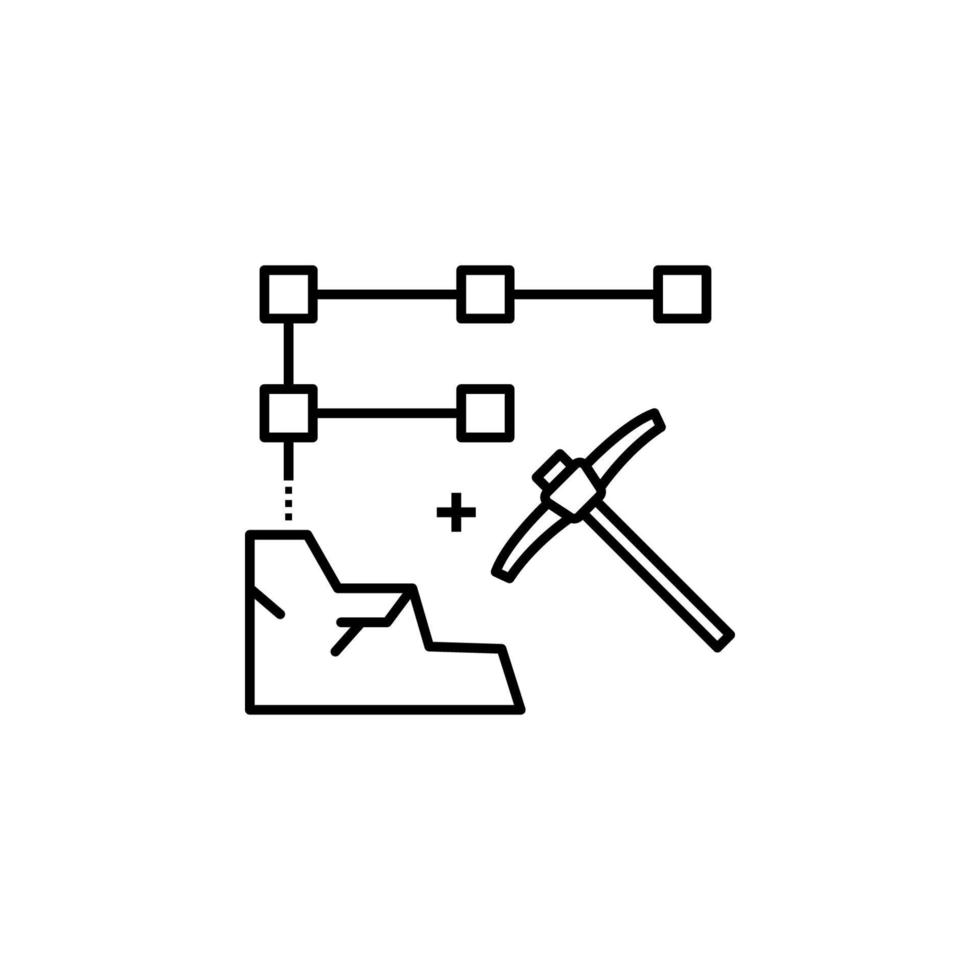 data analysis, mining, database vector icon illustration