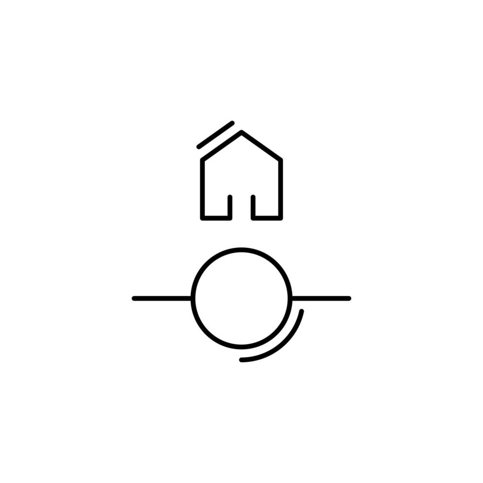 Home, networking vector icon illustration