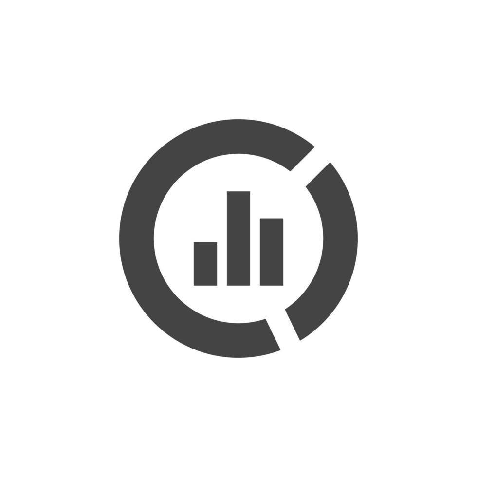 pie, chart vector icon illustration