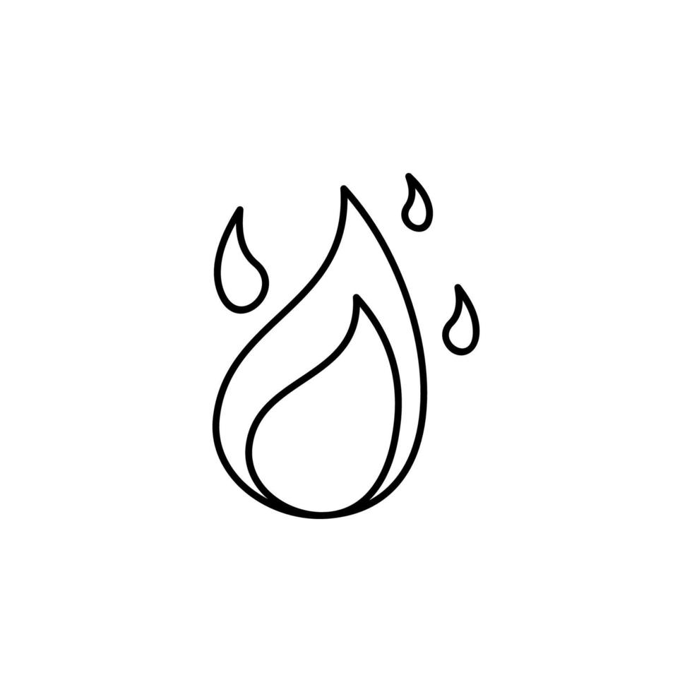 Fire, burning vector icon illustration