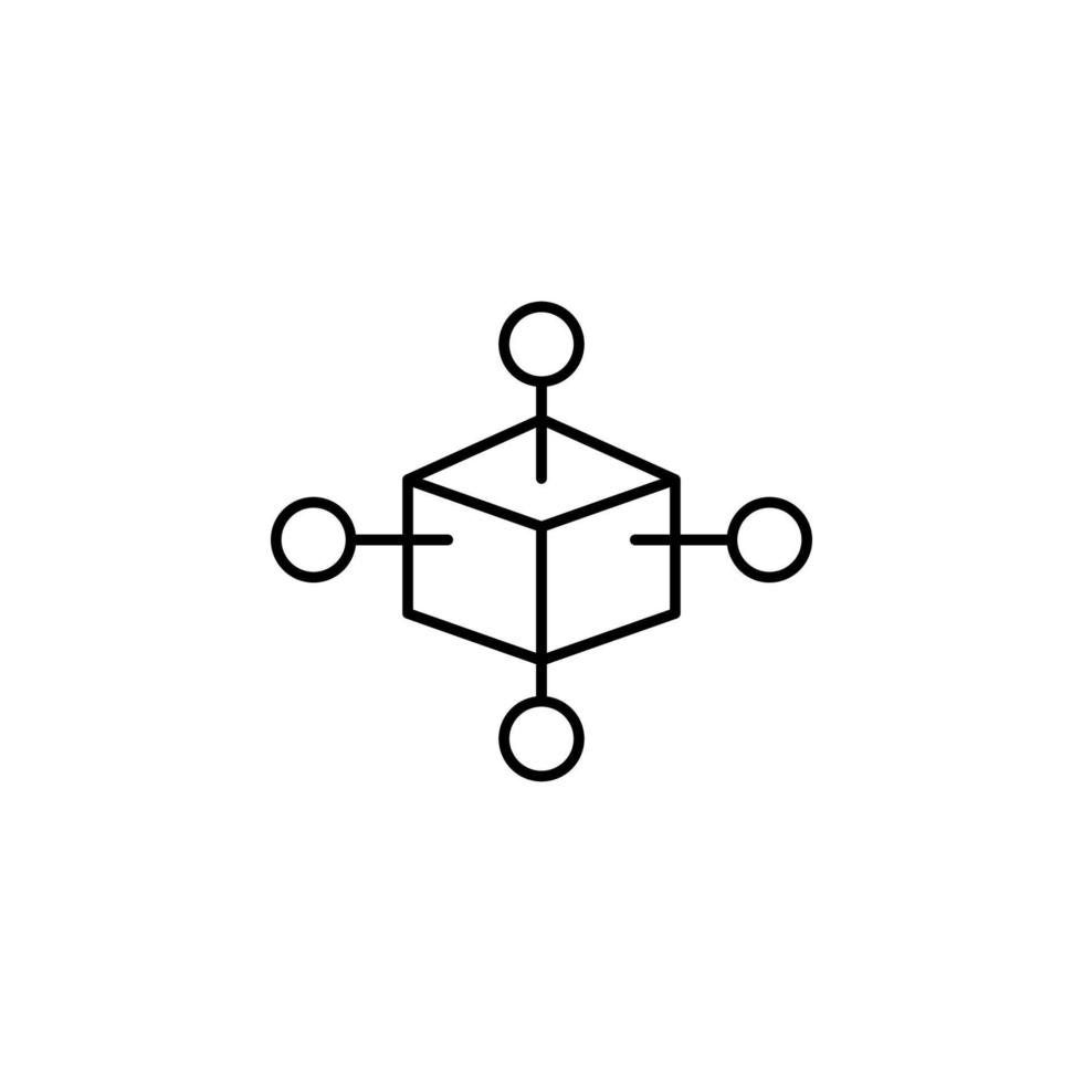 centralized, block chain vector icon illustration