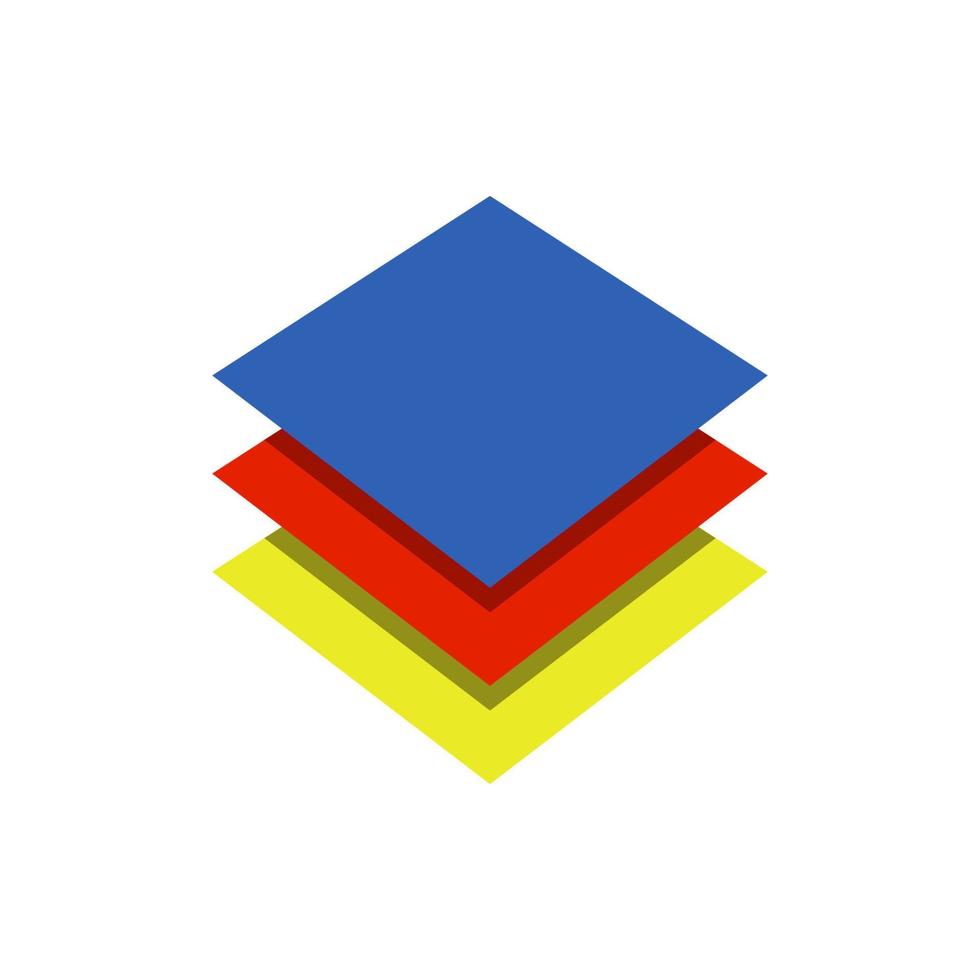 layers in the illustrator colored vector icon illustration