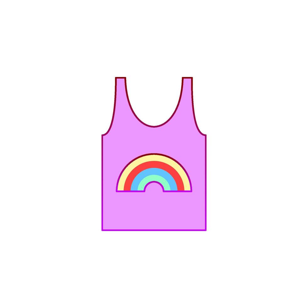 Singlet, rainbow, pride vector icon illustration