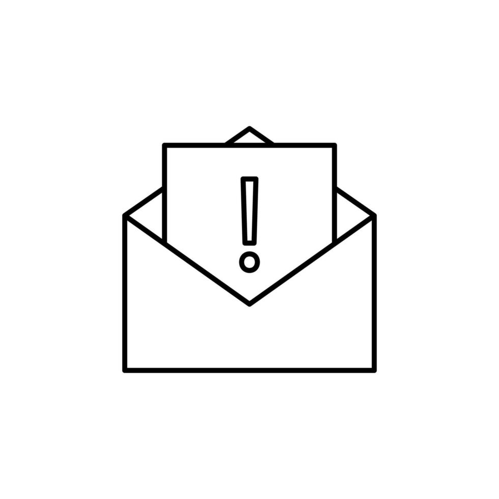 notice in an envelope vector icon illustration