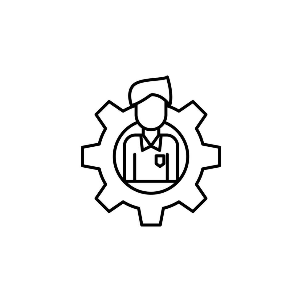 Corporate and business, business man, career, human, management, process vector icon illustration