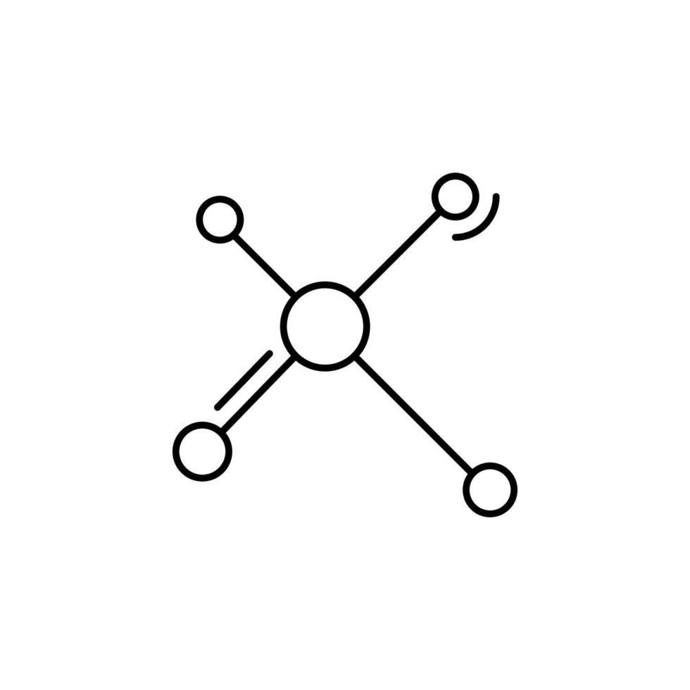 Connection, networking vector icon illustration