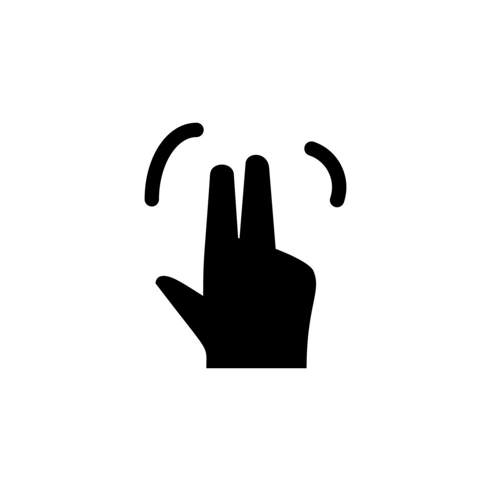 Hand, fingers, gesture, touch, swipe vector icon illustration