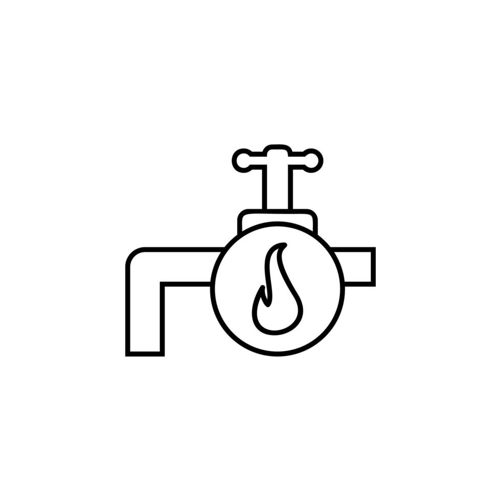 caliente agua firmar vector icono ilustración