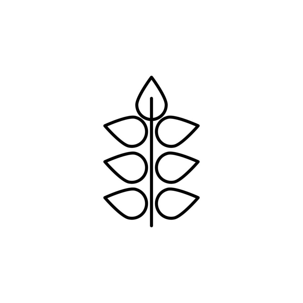 Plant outline vector icon illustration