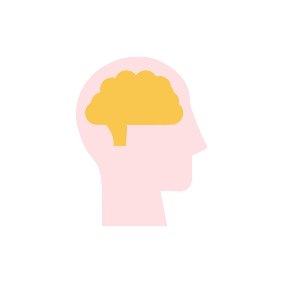 head brain vector icon illustration