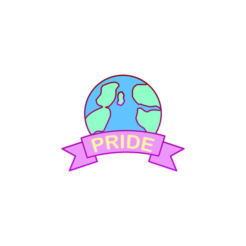 World, pride day vector icon illustration