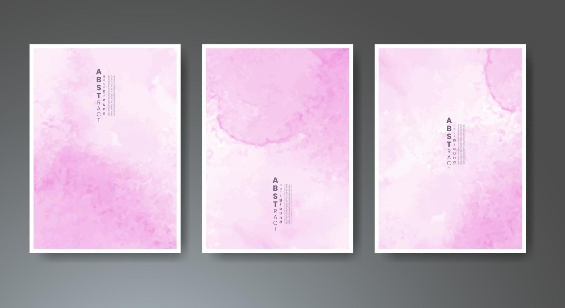 Set of creative hand painted abstract watercolor background. Design for your cover, date, postcard, banner, logo. vector
