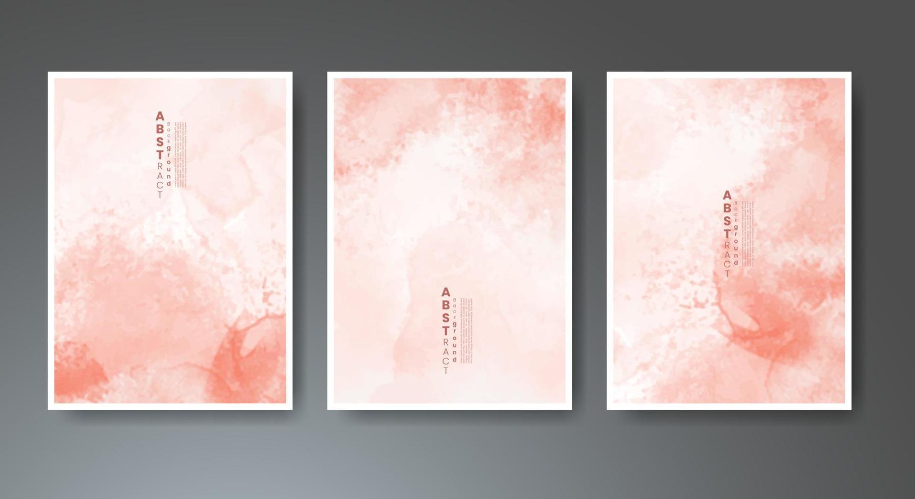 Set of creative hand painted abstract watercolor background. Design for your cover, date, postcard, banner, logo. vector