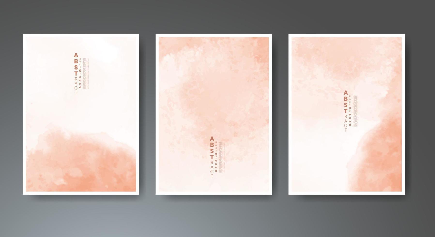 Set of creative hand painted abstract watercolor background. Design for your cover, date, postcard, banner, logo. vector