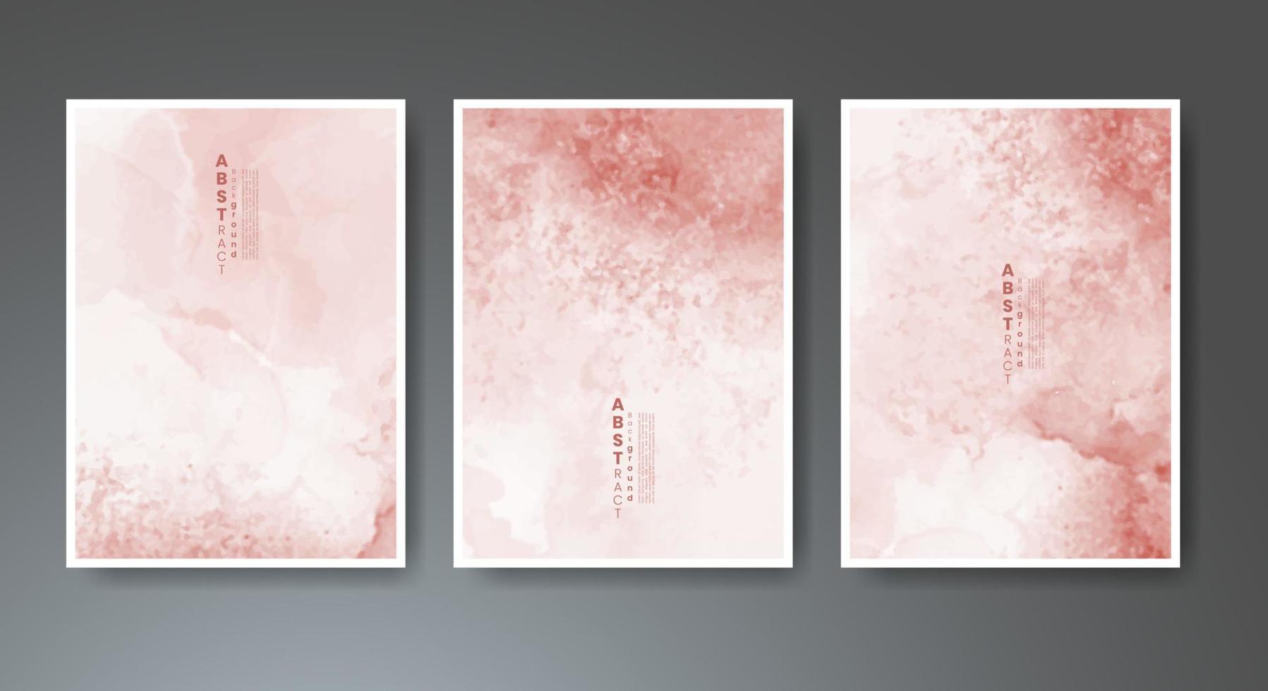 Set of creative hand painted abstract watercolor background. Design for your cover, date, postcard, banner, logo. vector