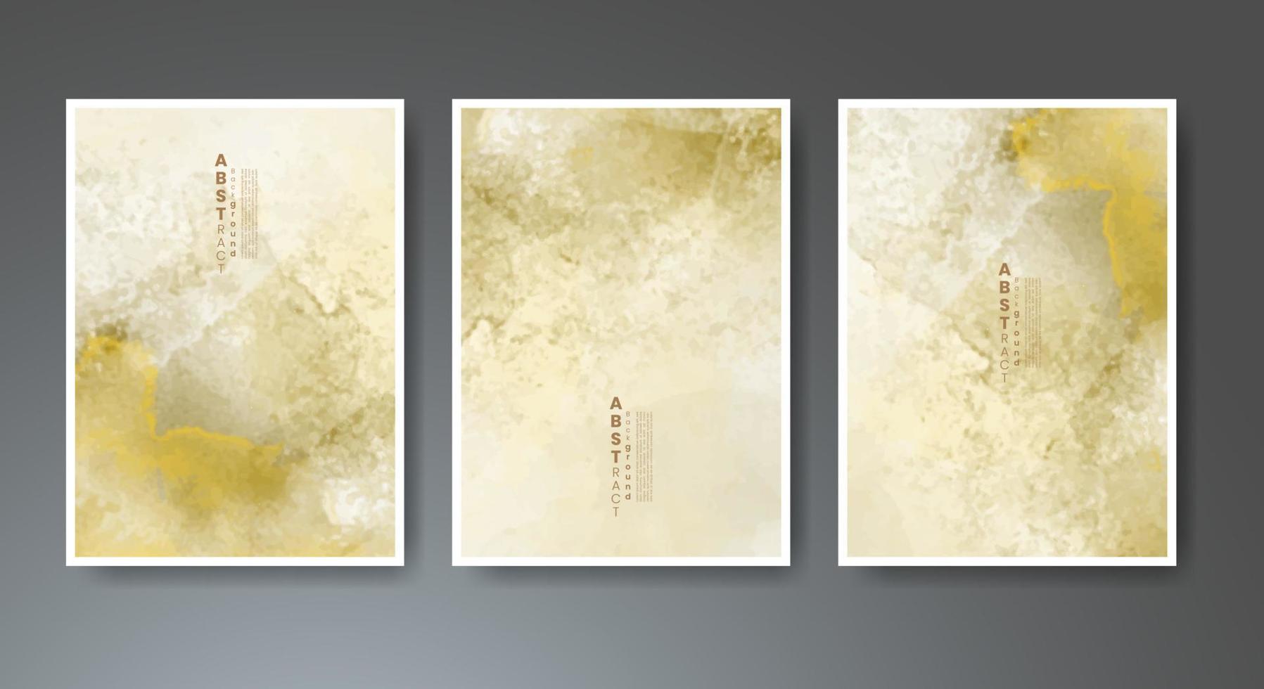 Set of creative hand painted abstract watercolor background. Design for your cover, date, postcard, banner, logo. vector
