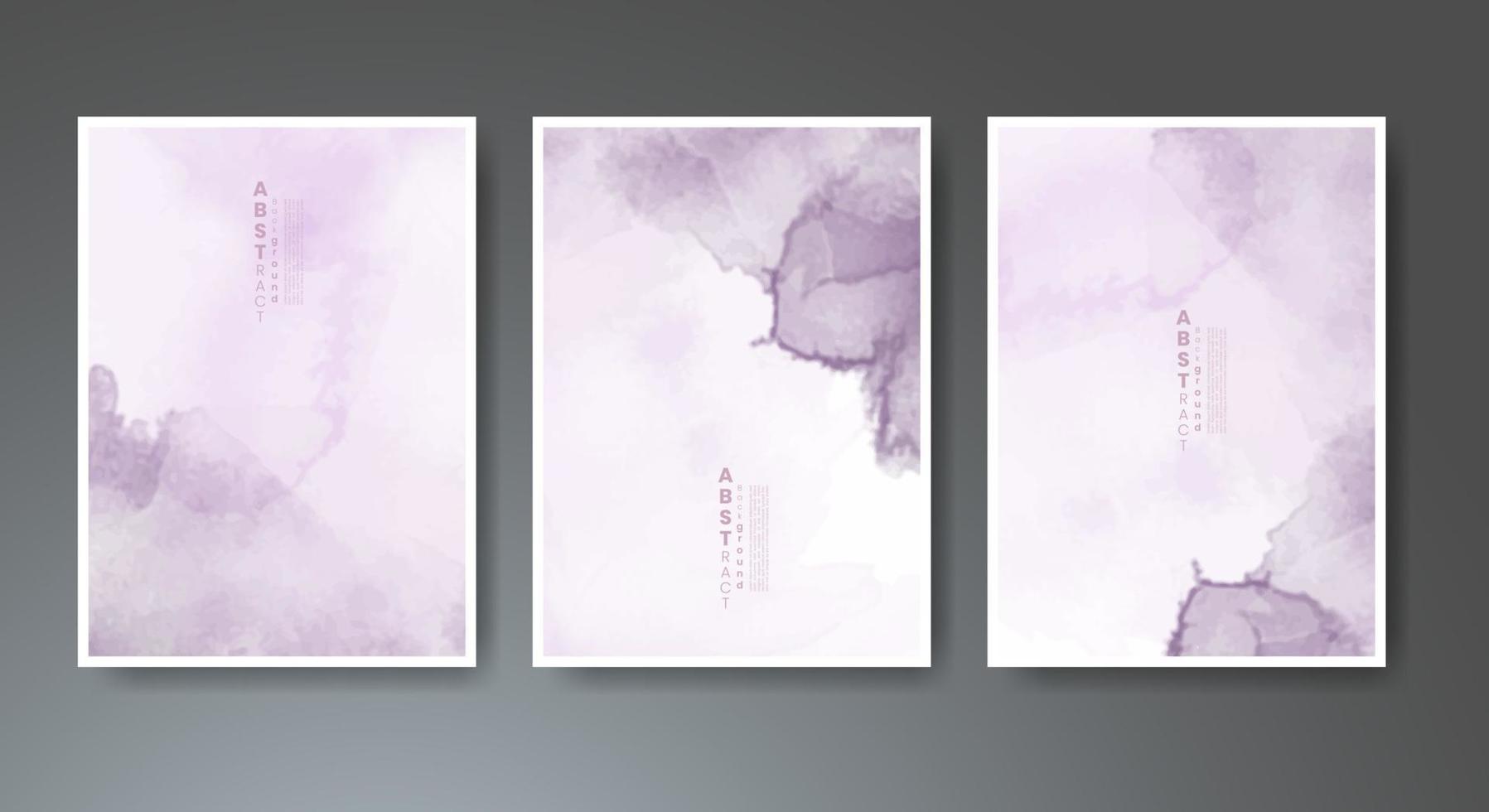 Set of creative hand painted abstract watercolor background. Design for your cover, date, postcard, banner, logo. vector