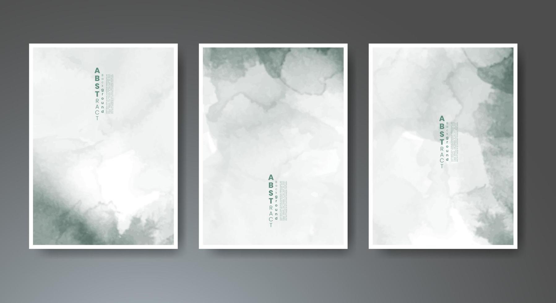 Set of creative hand painted abstract watercolor background. Design for your cover, date, postcard, banner, logo. vector