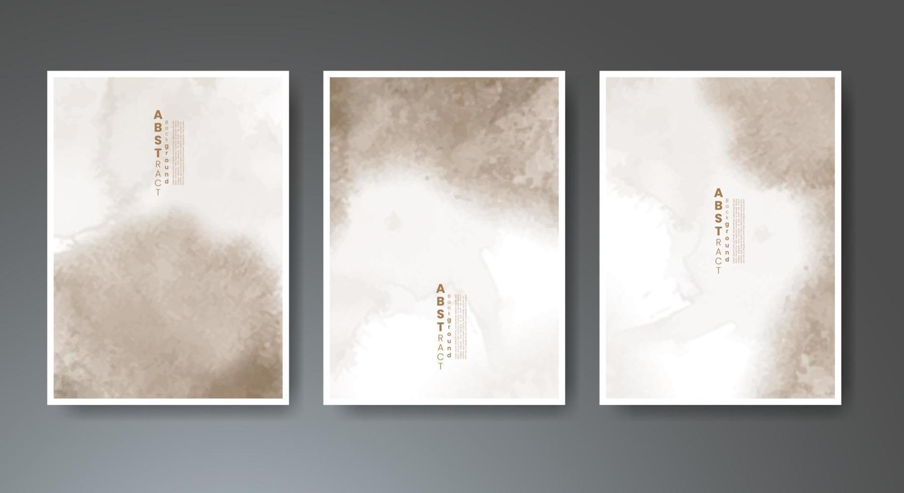 Set of creative hand painted abstract watercolor background. Design for your cover, date, postcard, banner, logo. vector
