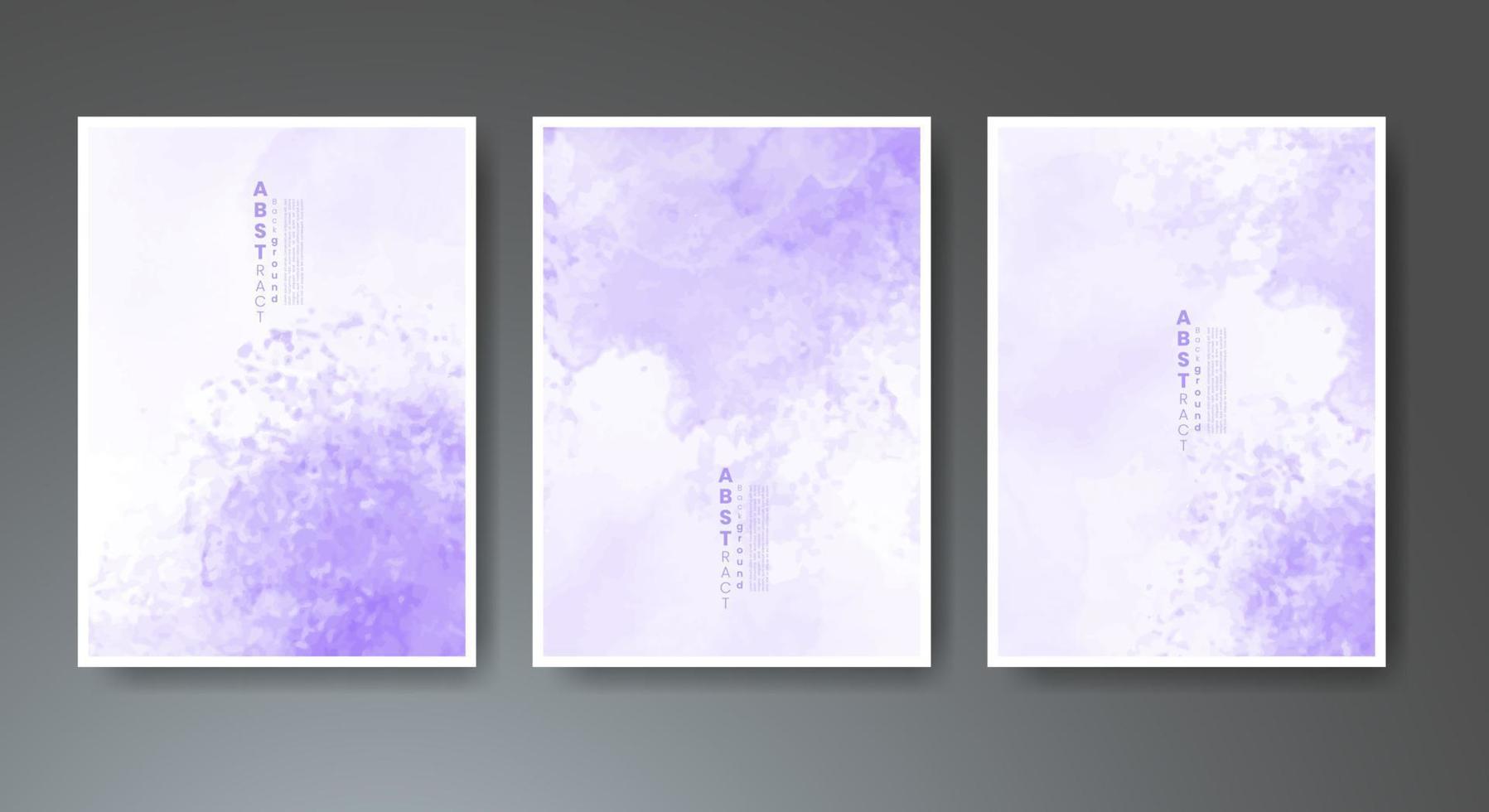 Set of creative hand painted abstract watercolor background. Design for your cover, date, postcard, banner, logo. vector