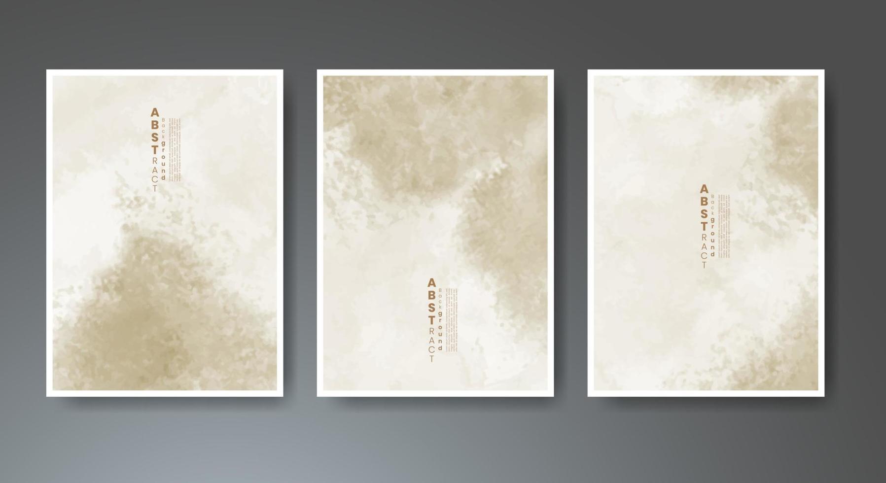 Set of creative hand painted abstract watercolor background. Design for your cover, date, postcard, banner, logo. vector