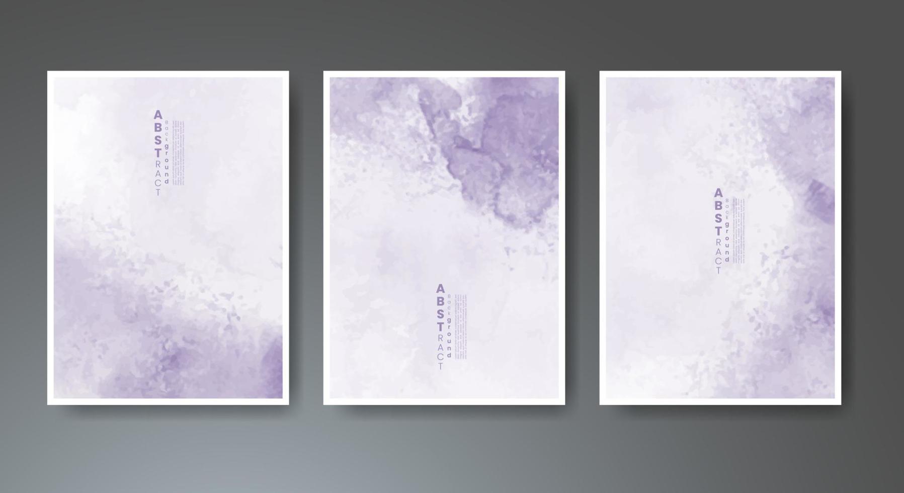 Set of creative hand painted abstract watercolor background. Design for your cover, date, postcard, banner, logo. vector