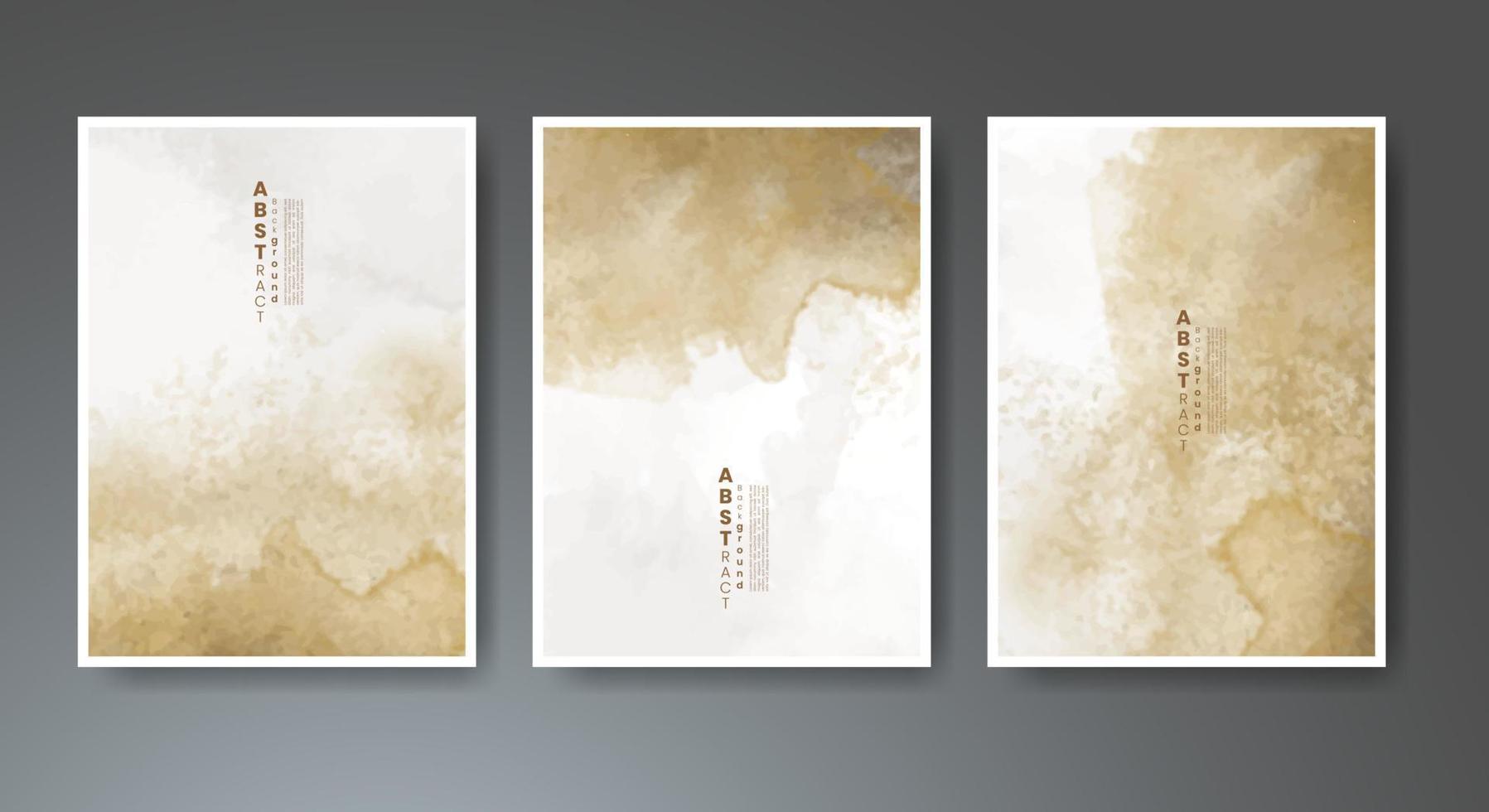 Set of creative hand painted abstract watercolor background. Design for your cover, date, postcard, banner, logo. vector