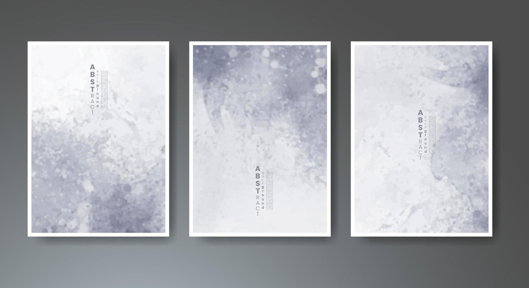 Set of creative hand painted abstract watercolor background. Design for your cover, date, postcard, banner, logo. vector