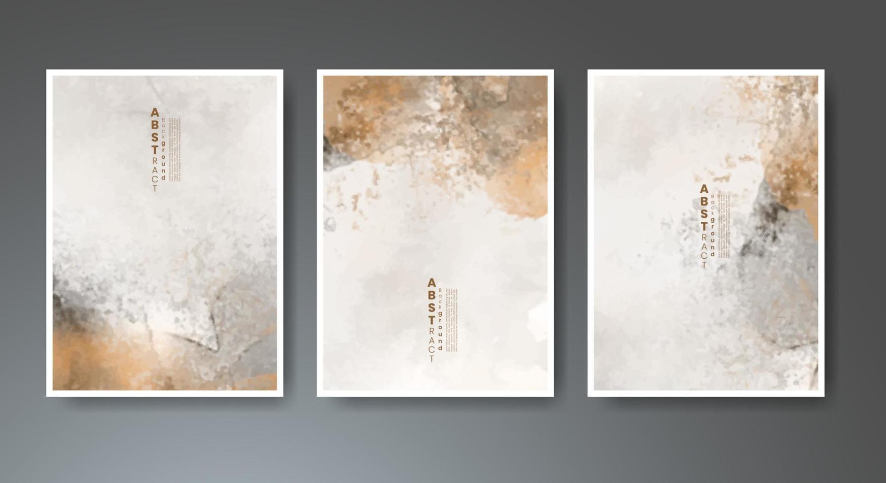 Set of creative hand painted abstract watercolor background. Design for your cover, date, postcard, banner, logo. vector
