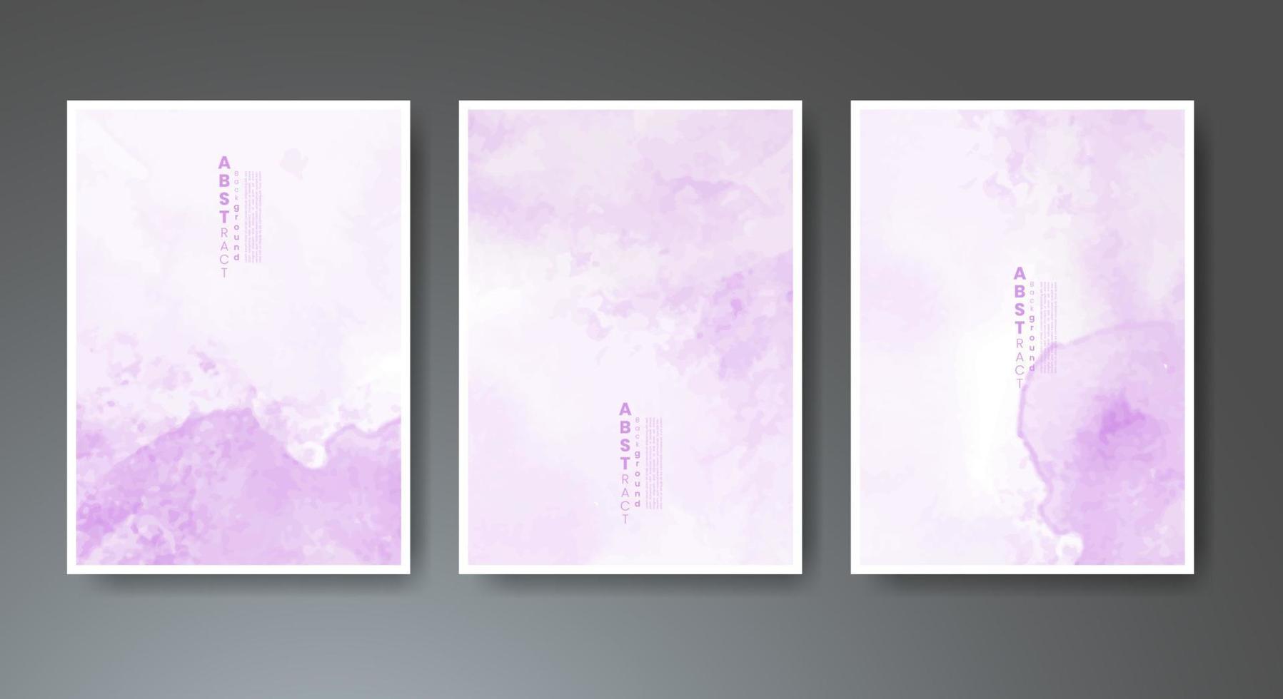 Set of creative hand painted abstract watercolor background. Design for your cover, date, postcard, banner, logo. vector