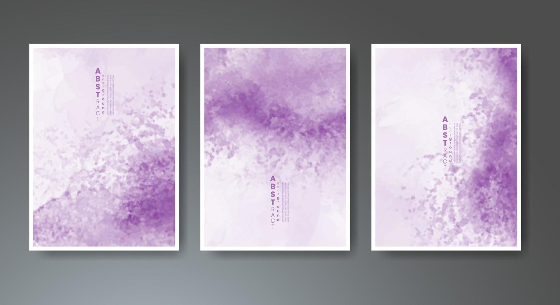 Set of creative hand painted abstract watercolor background. Design for your cover, date, postcard, banner, logo. vector