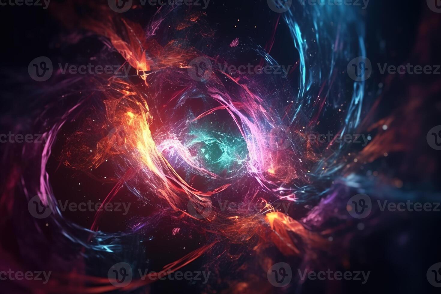 Quantum Realm Technology Abstract Background Illustration with photo