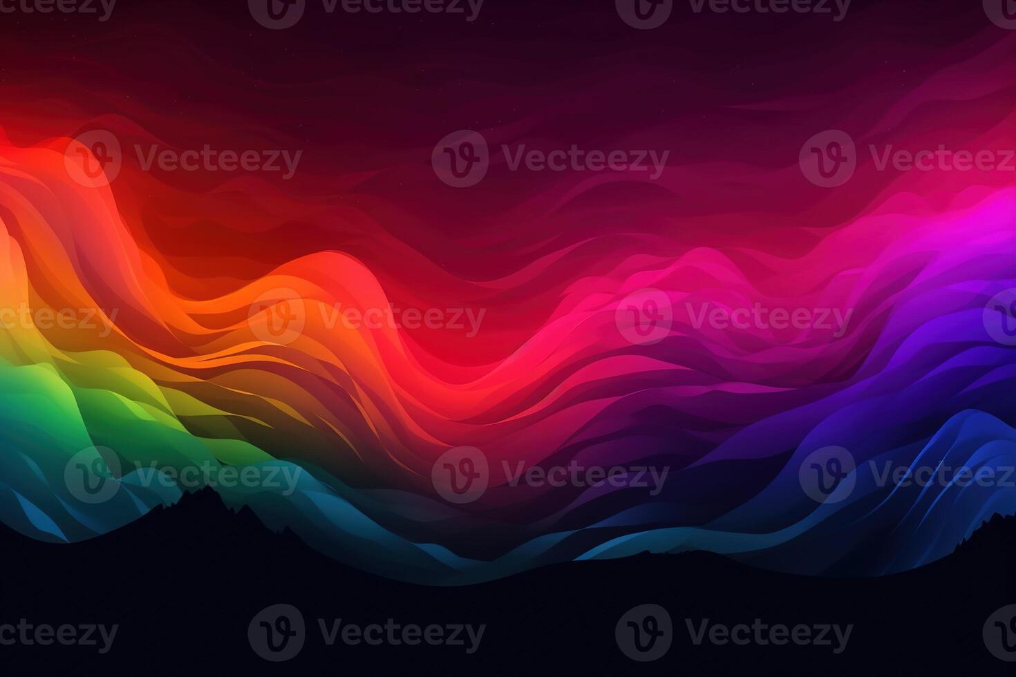 Colorful Aurora Abstract Background Illustration with photo