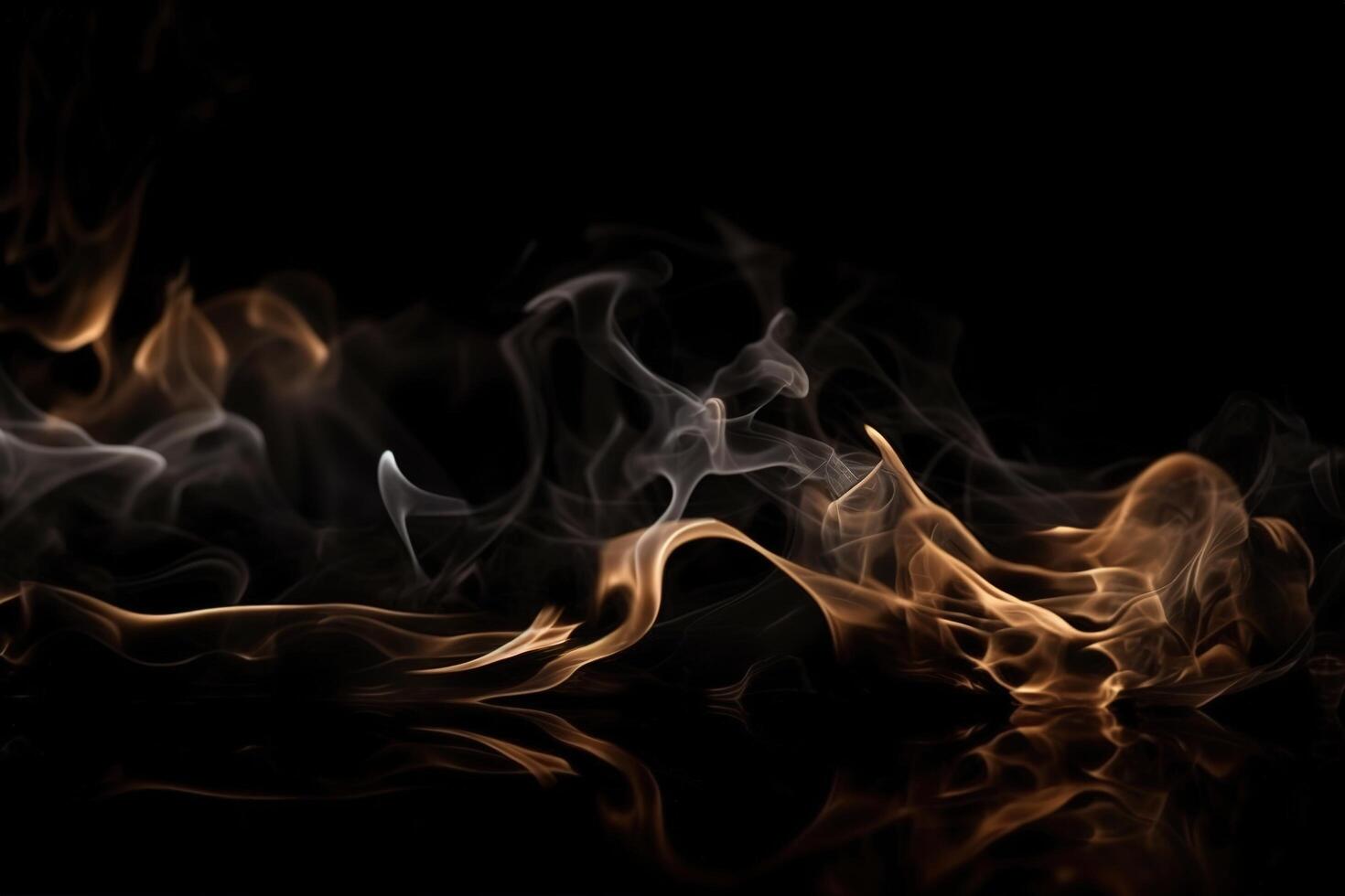 Black Smoke Flame Wave Illustration Abstract Background with photo