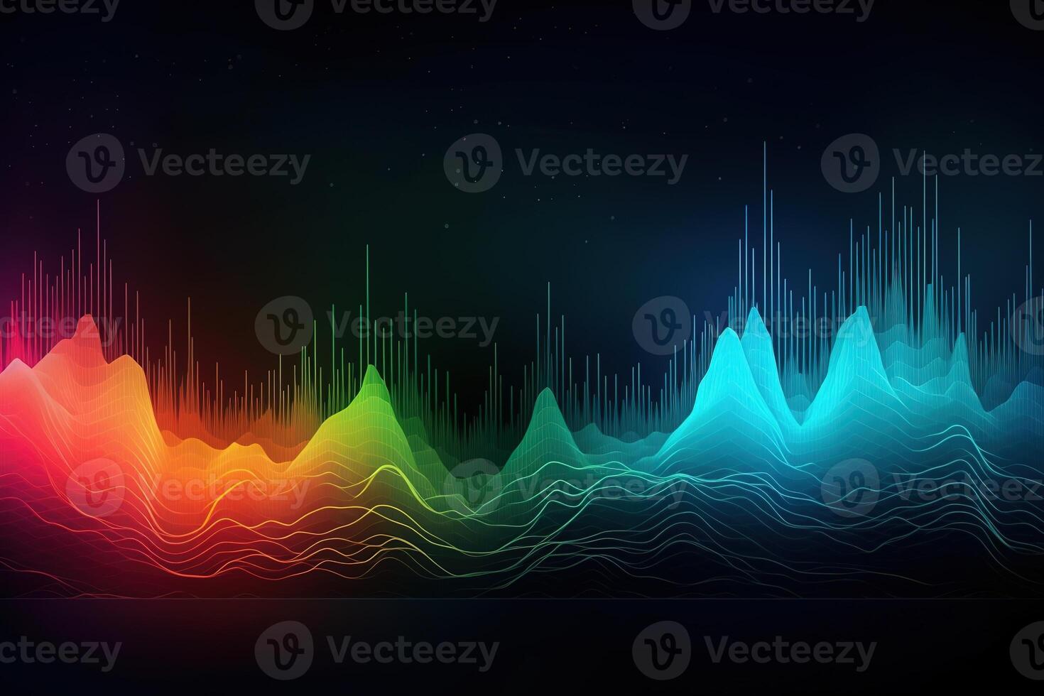 Colorful Aurora Abstract Background Illustration with photo