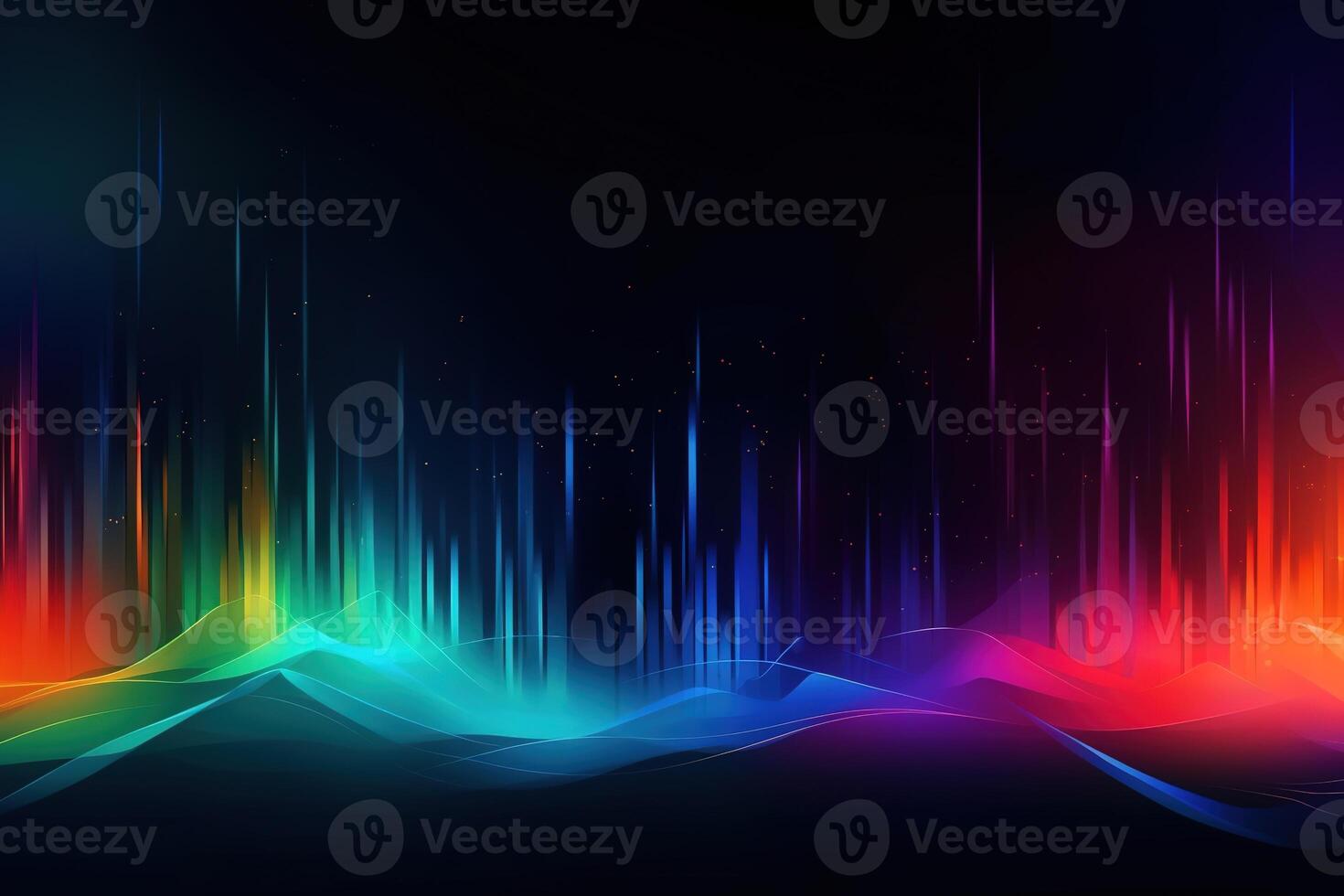 Colorful Aurora Abstract Background Illustration with photo