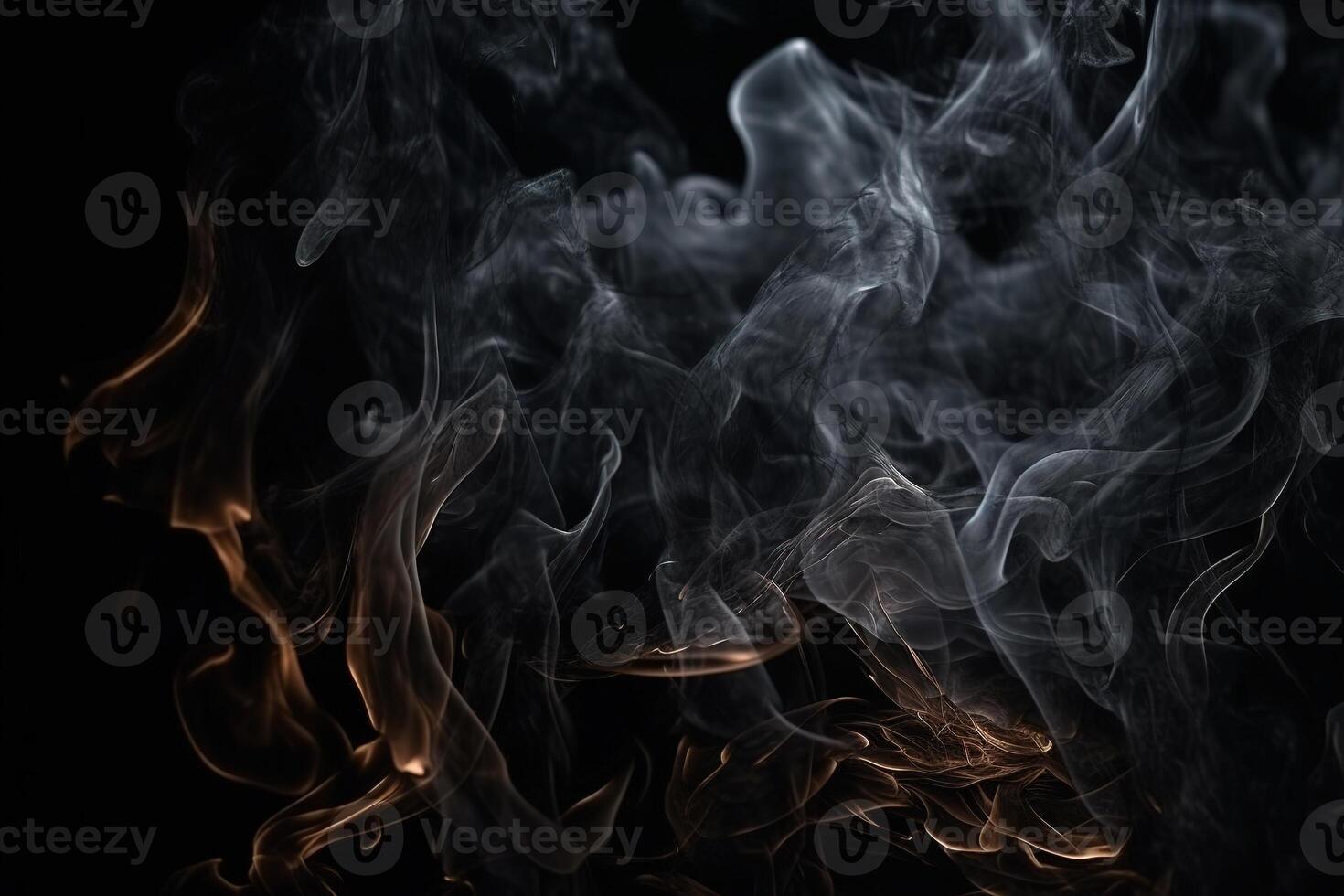 Black Smoke Flame Wave Illustration Abstract Background with photo