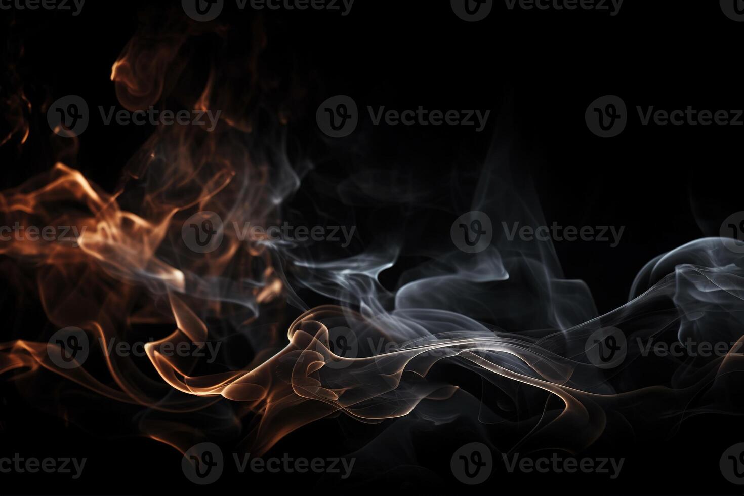 Black Smoke Flame Wave Illustration Abstract Background with photo