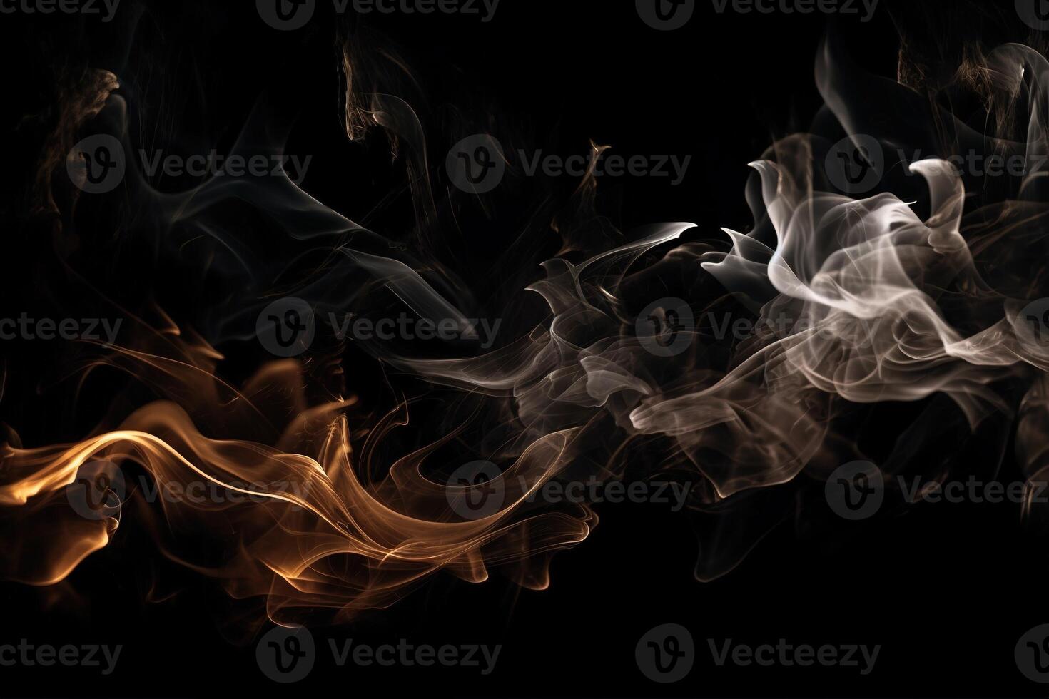 Black Smoke Flame Wave Illustration Abstract Background with photo