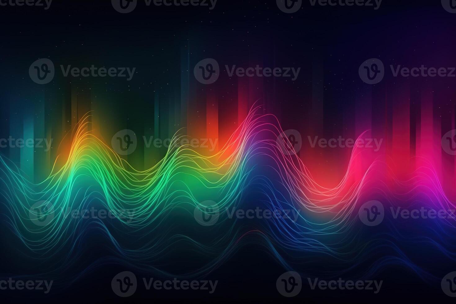 Colorful Aurora Abstract Background Illustration with photo