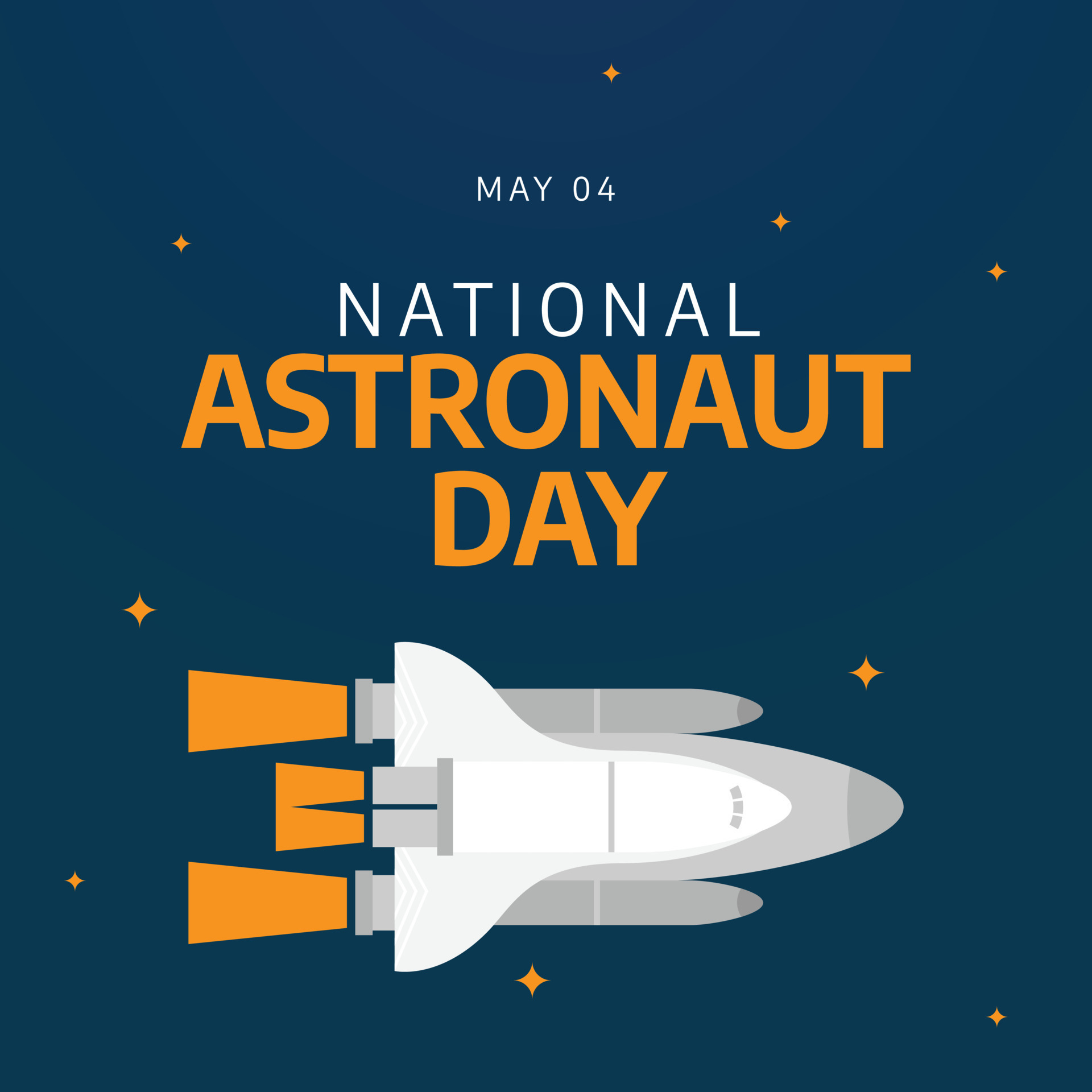 vector graphic of national astronaut day good for national astronaut